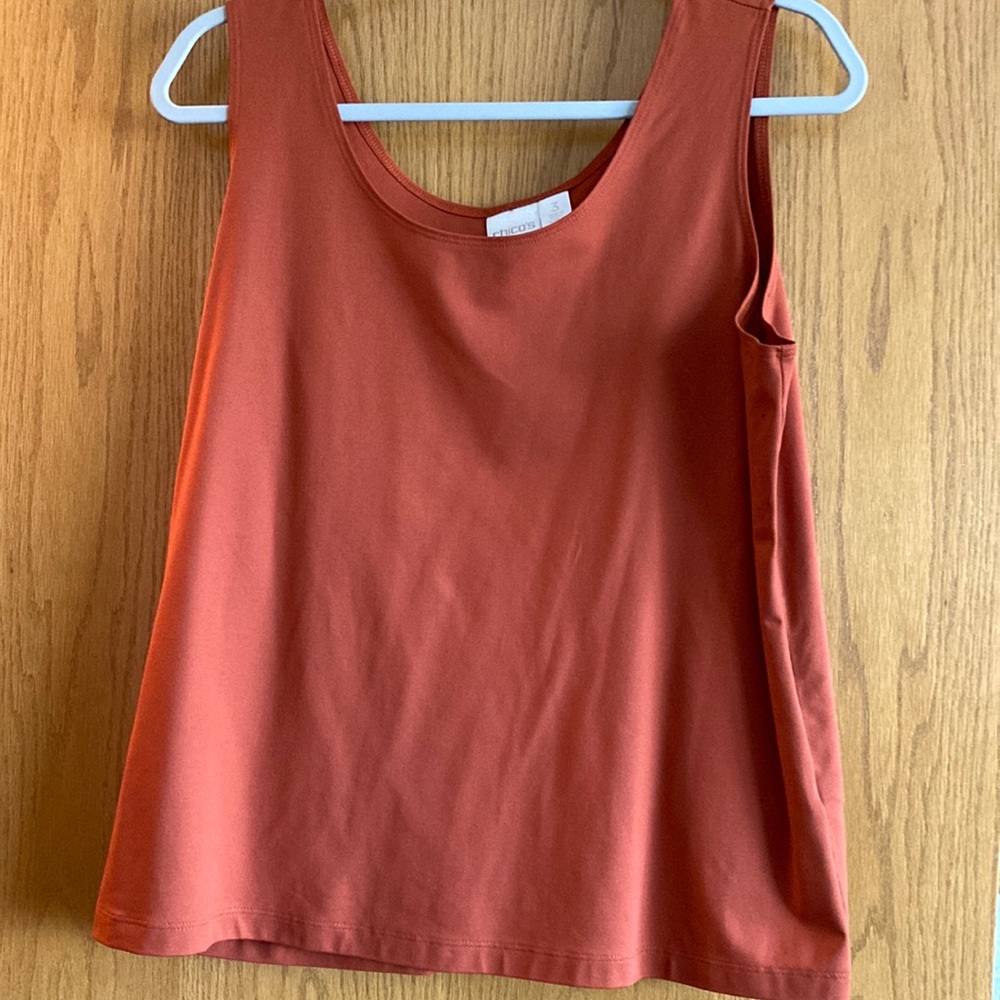Chicos pumpkin tank top size 3